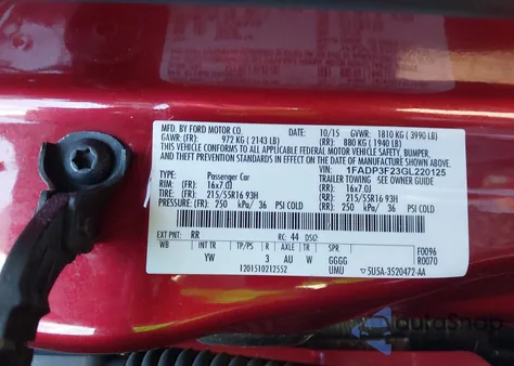 2016 Ford Focus Se из США, поврежденный, VIN 1FADP3F23GL220125